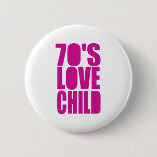 Badge Rond 5 Cm Enfant d'amour des années 70