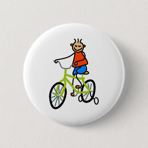 Badge Rond 5 Cm Enfant de bicyclette