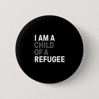 Badge Rond 5 Cm Enfant de goupille de réfugié