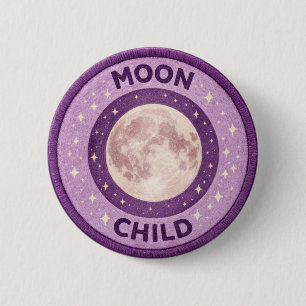 Badge Rond 5 Cm Enfant de la Lune