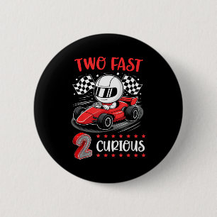 Badge Rond 5 Cm Enfant Deux Rapide 2 Curieux 2e Anniversaire Deux