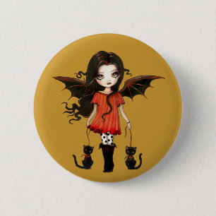 Badge Rond 5 Cm Enfant d'Halloween Petit Bouton Vampire