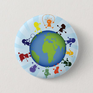Badge Rond 5 Cm Enfants dans le monde entier