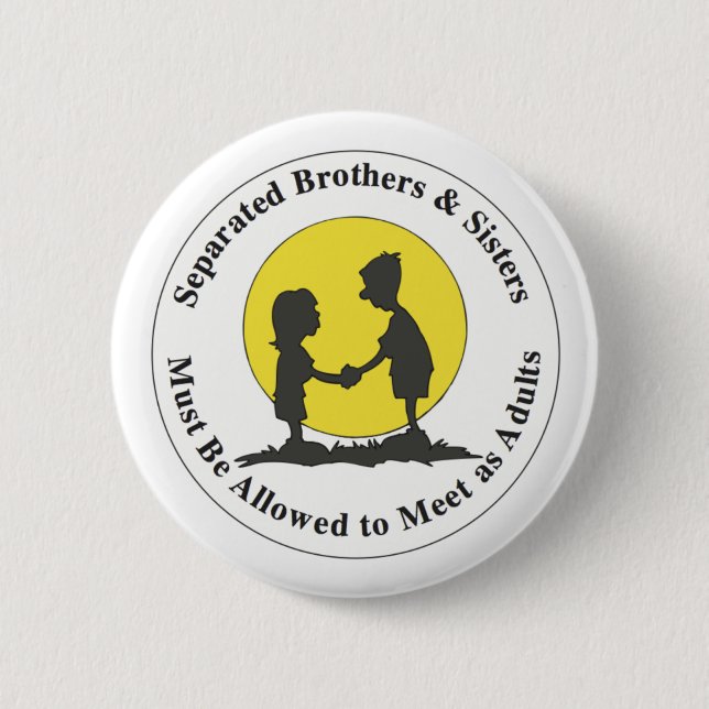 Badge Rond 5 Cm Enfants de mêmes parents séparés (Devant)