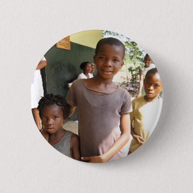 Badge Rond 5 Cm Enfants du Nigéria (Devant)