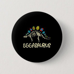Badge Rond 5 Cm Enfants Eggasaurus Pâques Stegosaurus Dinosaure Ga
