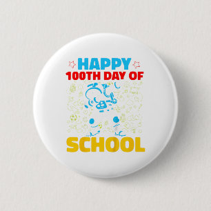 Badge Rond 5 Cm Enfants Garçons 100 Jours D'École Joyeux 100E Jour
