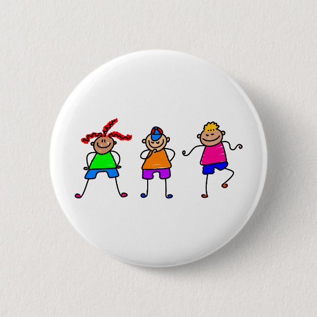 Badge Rond 5 Cm Enfants géniaux (Devant)
