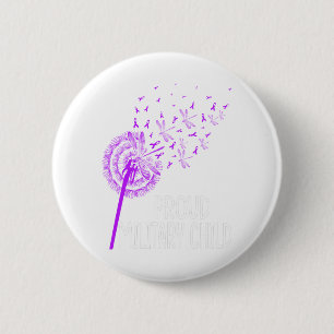 Badge Rond 5 Cm Enfants militaires pourpres Fiers