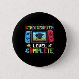 Badge Rond 5 Cm Enfants Niveau Gardergarten Compléter Dernier Jour