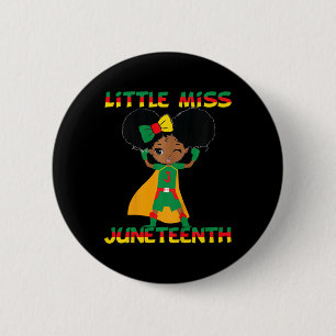 Badge Rond 5 Cm Enfants petite Miss JunetDix mignonne fille noire