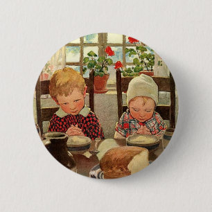 Badge Rond 5 Cm Enfants reconnaissants par Jessie Willcox Smith