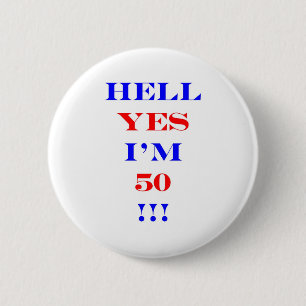 Badge Rond 5 Cm Enfer 50 oui
