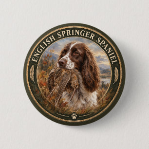 Badge Rond 5 Cm English Springer Spaniel