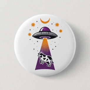Badge Rond 5 Cm Enlèvement Alien