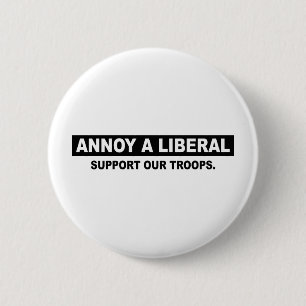 BADGE ROND 5 CM ENNUYEZ UN LIBÉRAL. SOUTENEZ NOS TROUPES