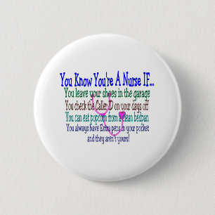 Badge Rond 5 Cm Énonciations drôles d'infirmière