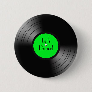 Badge Rond 5 Cm Enregistrer Album Dansons Nouveautés Favoris