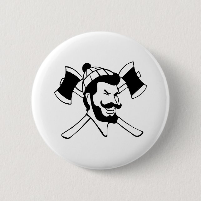 Badge Rond 5 Cm Enregistreur de bûcheron (Devant)