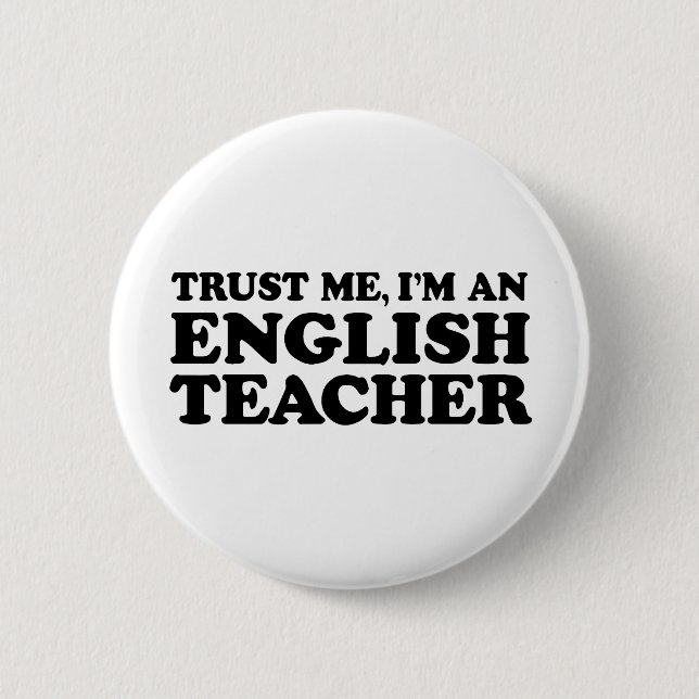 Badge Rond 5 Cm Enseignant anglais (Devant)