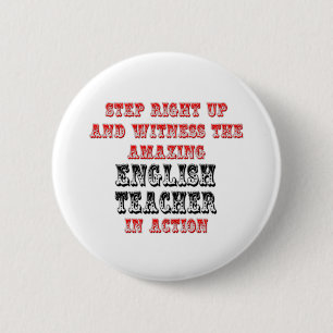 Badge Rond 5 Cm Enseignant anglais Extraordinaire en action