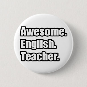 Badge Rond 5 Cm Enseignant anglais génial