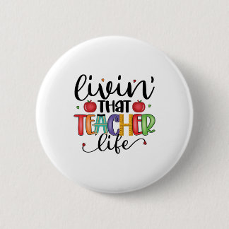 Badge Rond 5 Cm Enseignant Art Vivre Cette Vie Enseignant