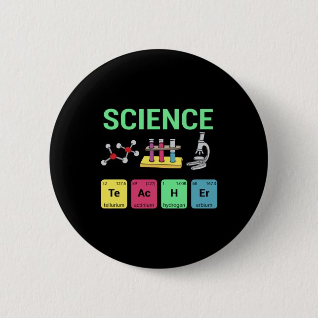 Badge Rond 5 Cm Enseignant Cadeau Sciences Définition de l'enseign (Devant)