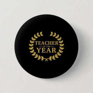 Badge Rond 5 Cm Enseignant de l'année - Jour du plus grand prix ja
