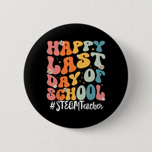 Badge Rond 5 Cm Enseignant De Vapeur Joyeux Jour De L'Enseignant D