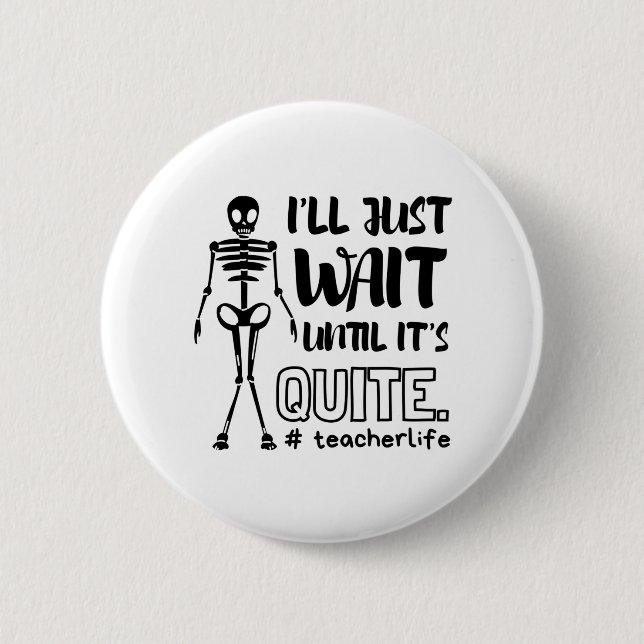 Badge Rond 5 Cm Enseignant d'Halloween Enseignant d'automne (Devant)
