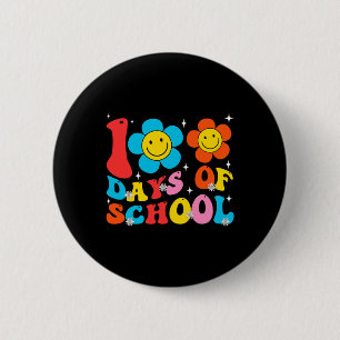 Badge Rond 5 Cm Enseignant Enfants Retro Super 100 Jours Joyeux 10