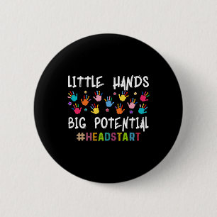 Badge Rond 5 Cm Enseignant Petites Mains Grand Potentiel Headstart