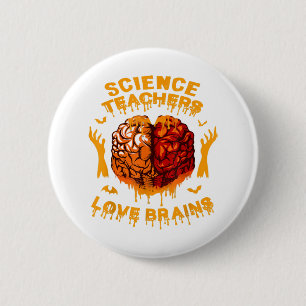 Badge Rond 5 Cm Enseignants de sciences amusants Aimer les cerveau