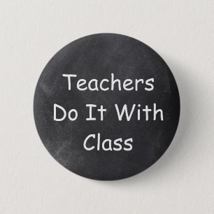 Badge Rond 5 Cm Enseignants Le Faire Classe Chalkboard Design Idée