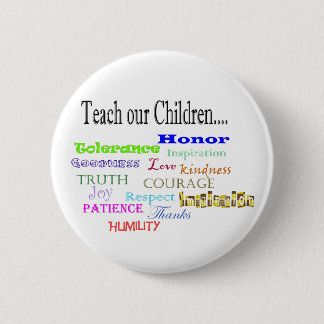 Badge Rond 5 Cm enseigner à nos enfants