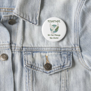 Badge Rond 5 Cm Ensemble pour la paix