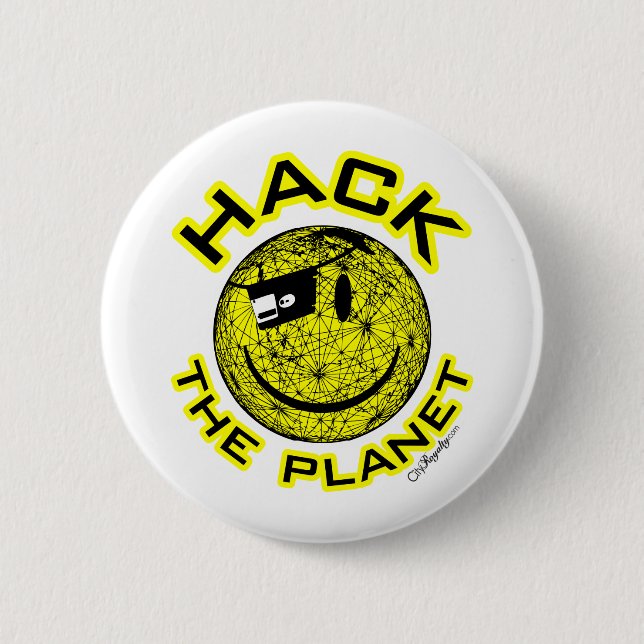 Badge Rond 5 Cm Entaillez la planète (Devant)
