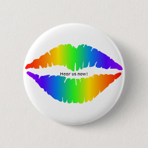 Badge Rond 5 Cm Entendez-nous maintenant ! Conception 3