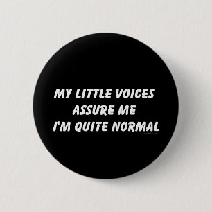 Badge Rond 5 Cm Entendre l'Humour de Voices
