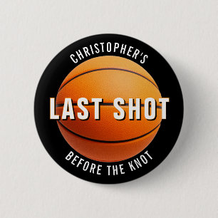 Badge Rond 5 Cm Enterrement de vie de garçon de basket-ball dernie