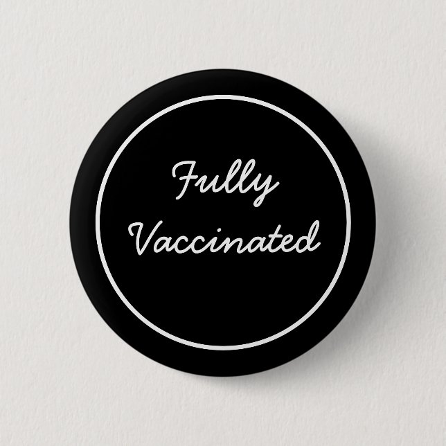 Badge Rond 5 Cm Entièrement Vacciné (Devant)