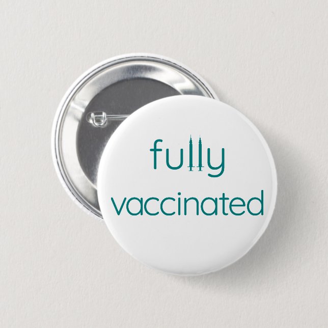 Badge Rond 5 Cm entièrement vacciné (Devant & derrière)