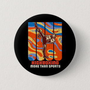 Badge Rond 5 Cm Entraînement d'arts martiaux de kickboxing Karaté