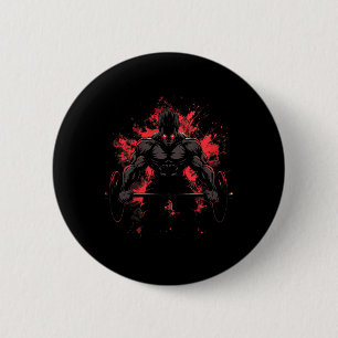 Badge Rond 5 Cm Entraînement de musculation Anime Hommes Powerlift