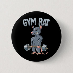 Badge Rond 5 Cm Entraînement Poids Décharge Gym Rat