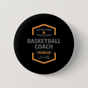 Badge Rond 5 Cm Entraîneur de basket-ball