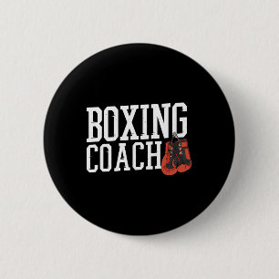 Badge Rond 5 Cm Entraîneur de boxe Boxeur Coach 