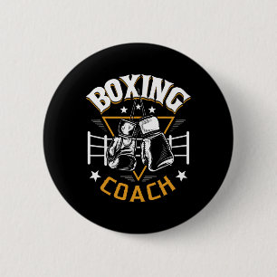 Badge Rond 5 Cm Entraîneur de boxe - Kickboxing Kickboxer Gym Boxe
