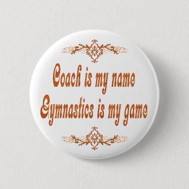 Badge Rond 5 Cm Entraîneur de gymnastique (Devant)